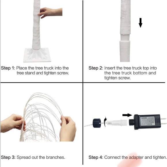 4 Ft Holiday Time Twinkling LED Willow Tree Indoor/Outdoor Decor Complete - Picture 6 of 6